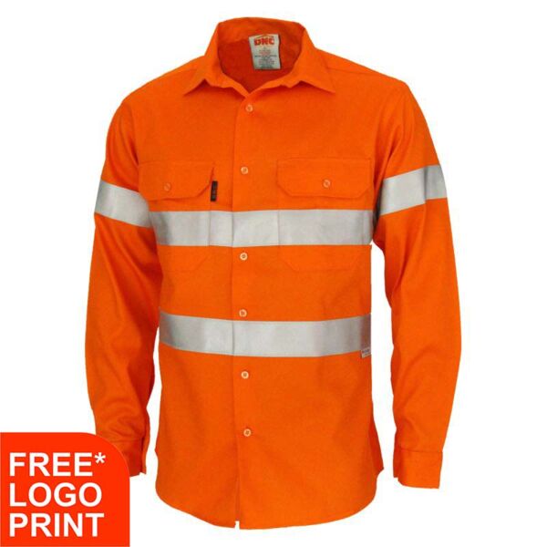 Mens Patron Saint Flame Retardant ARC Rated Taped Long Sleeve Shirt with 3M F/R Tape Thumbnail