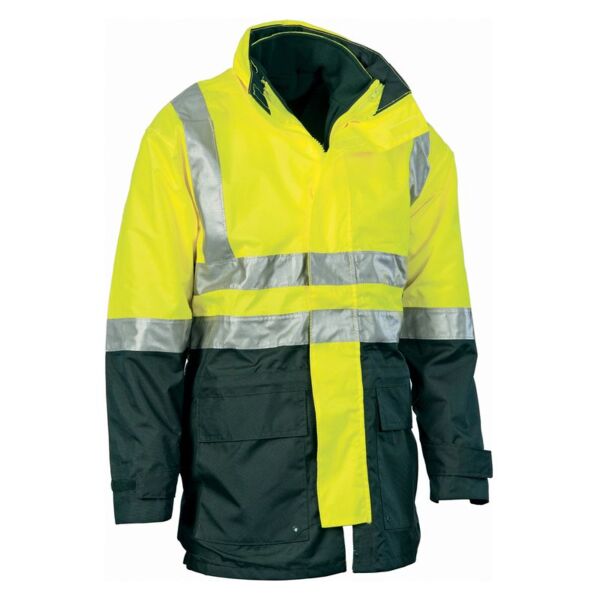 Hi Vis 4 in 1 Two Tone Breathable Jacket with Vest and 3M R/Tape Thumbnail