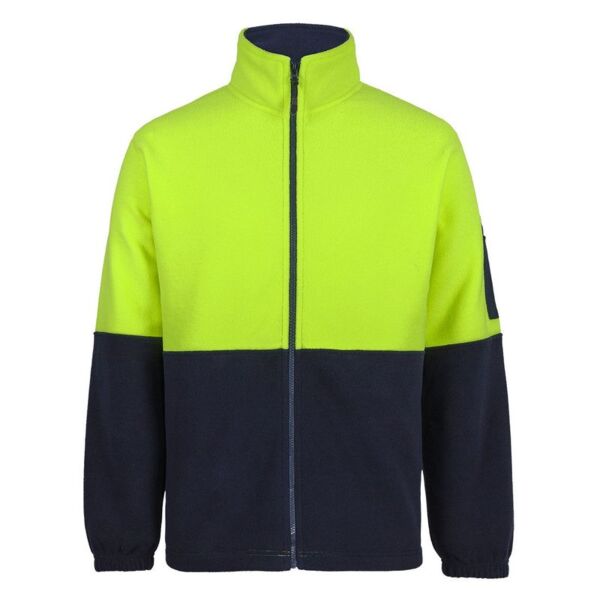 Mens Hi Vis Full Zip Polar Fleece Thumbnail